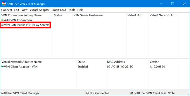 softether vpn gate public vpn relay servers not showing