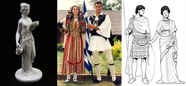 средневековый и современный греческий костюм